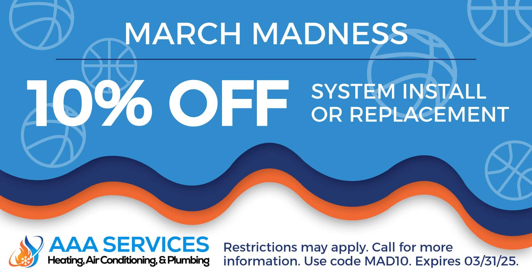10% Off System Install or Replacement. Restrictions may apply. Call for more information. Use code MAD10. Expires 03/31/2025.